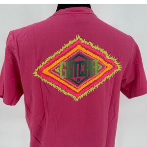 Vintage GOTCHA 90s T-Shirt Size M Pink Medium Graphic Colorful Design Top